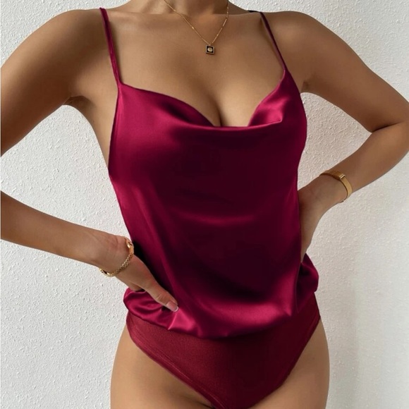 Satin cami bodysuit - Picture 13 of 15